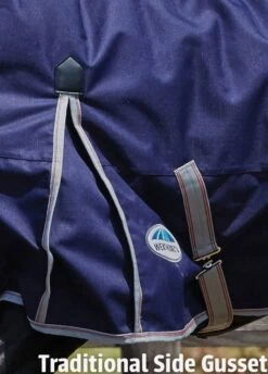 Weatherbeeta ComFiTec Essential Combo Lite Plus Turnout Rug - Navy/Silver/Red -Equestrian Supplies Shop 1traditionalsidegusset