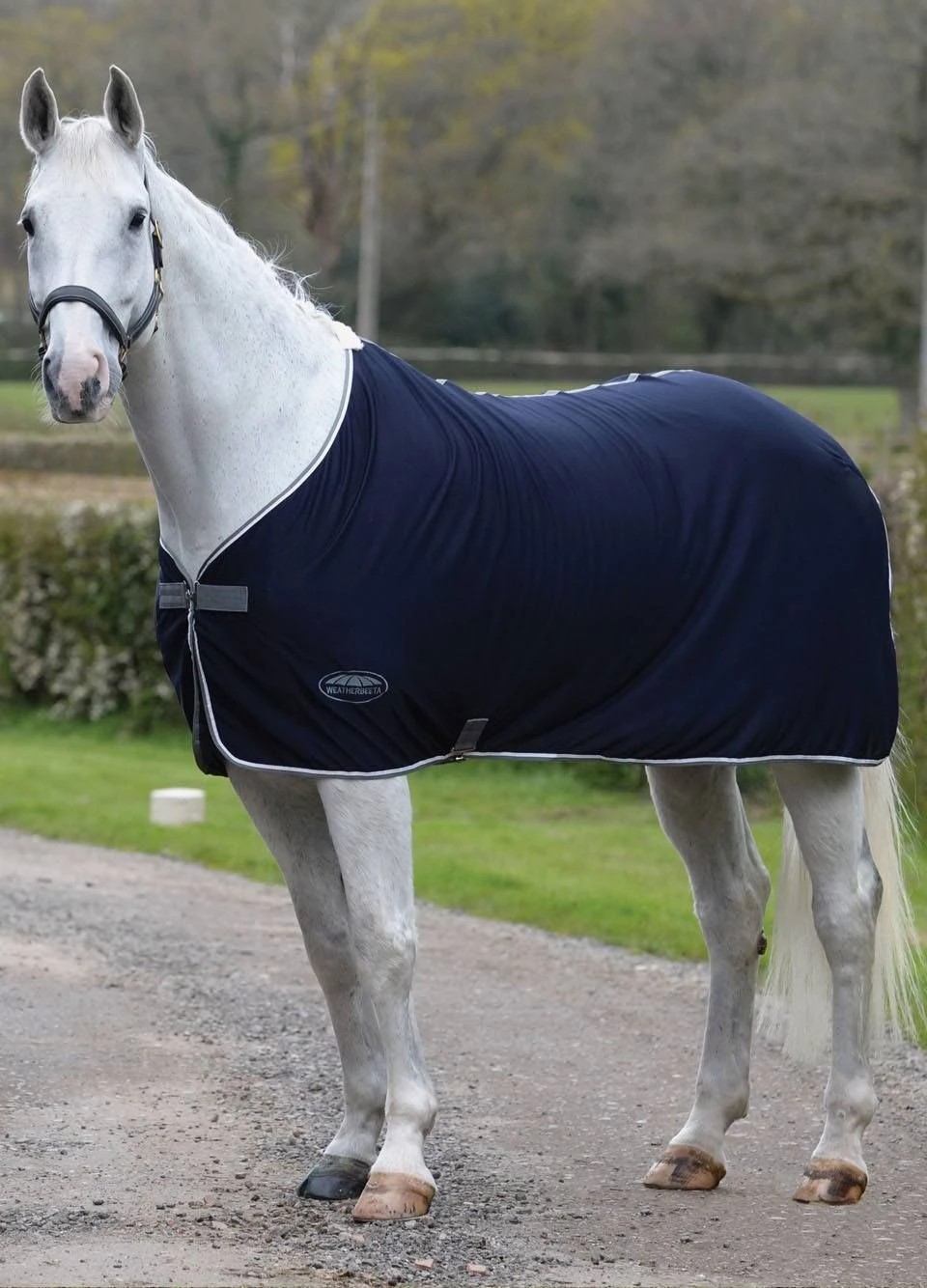 Weatherbeeta Airlite Cooler Std Neck - Navy/Grey/White 3 Weatherbeeta Airlite Cooler Std Neck - Navy/Grey/White