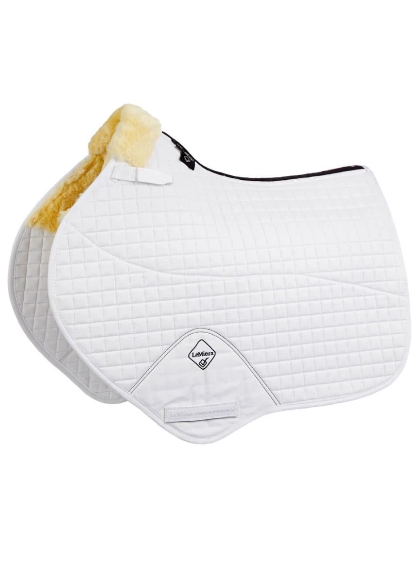 LeMieux Merino+ CC Half Lined Square - White/Natural 3 LeMieux Merino+ CC Half Lined Square - White/Natural