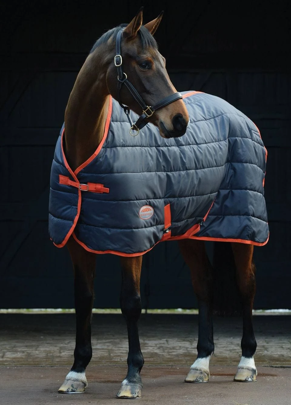 Weatherbeeta ComFiTec Channel Quilt Standard Neck Medium Stable Rug - Iron/Flame 3 Weatherbeeta ComFiTec Channel Quilt Standard Neck Medium Stable Rug - Iron/Flame