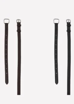 Ps Of Sweden Flat Throatlash With Dark Stitches - Black