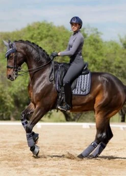 LeMieux Loire Classic Dressage Square - Twilight Grey -Equestrian Supplies Shop lemieux dressage pad grey 3rdy