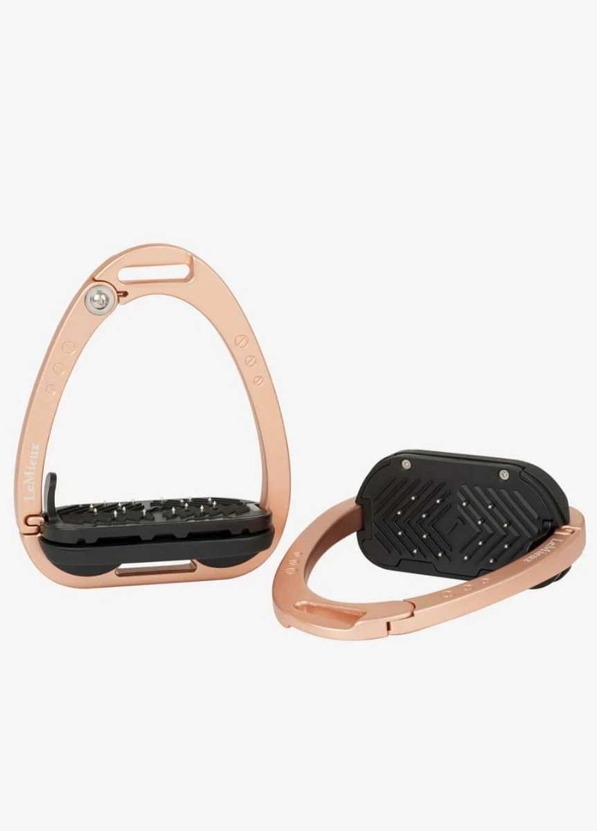 LeMieux Vector Balance Stirrups - Black/Rose Gold 3 LeMieux Vector Balance Stirrups - Black/Rose Gold