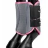 LeMieux Carbon Mesh Wrap Boots - Grey/Watermelon -Equestrian Supplies Shop lemiex carbon mesh boot watermelon 1rdy