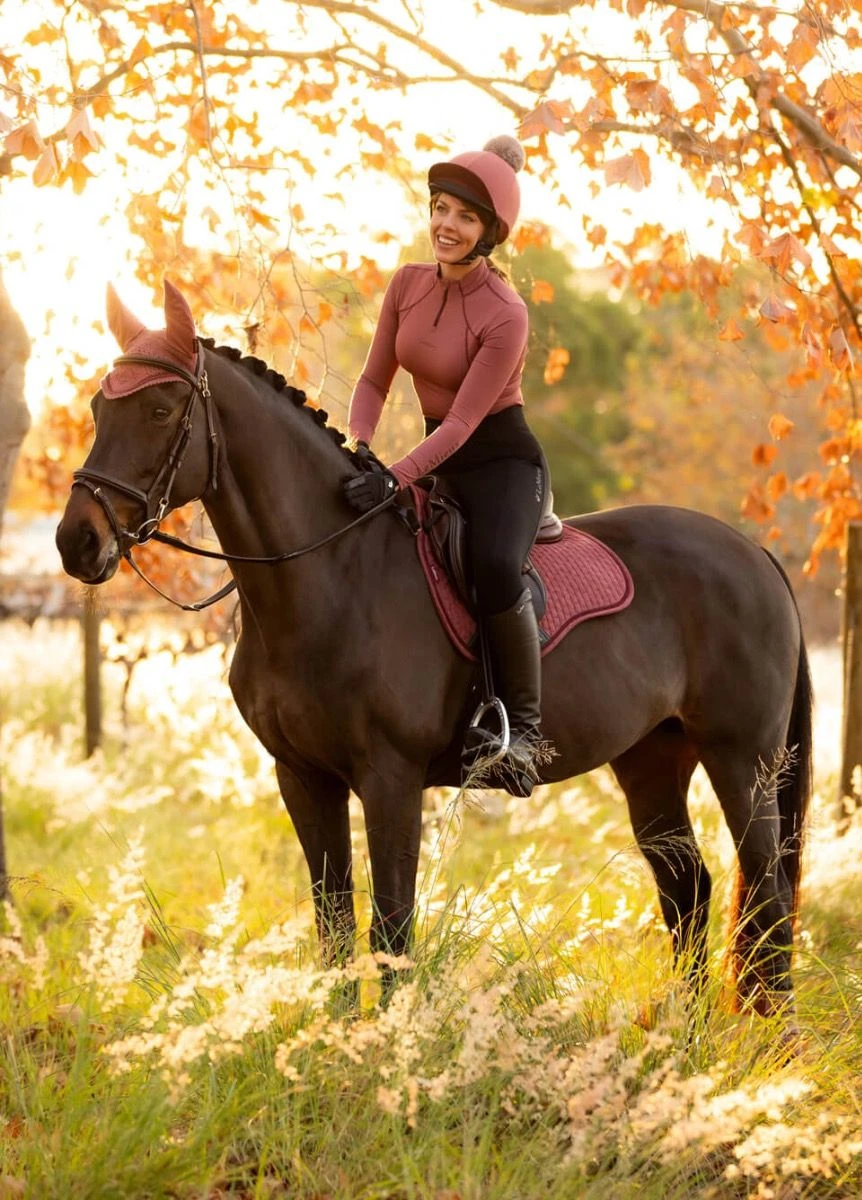 LeMieux Suede GP Square - Orchid 4 LeMieux Suede GP Square - Orchid - Image 2