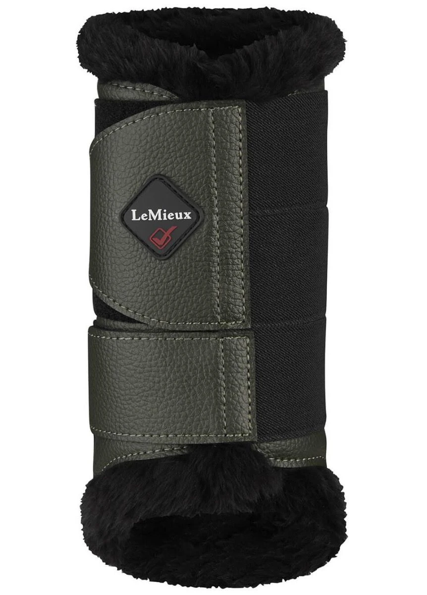 LeMieux Fleece Brushing Boots - Oak 4 LeMieux Fleece Brushing Boots - Oak - Image 2