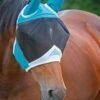 Shires Fine Mesh Fly Mask With Ears - Teal -Equestrian Supplies Shop maskwithears