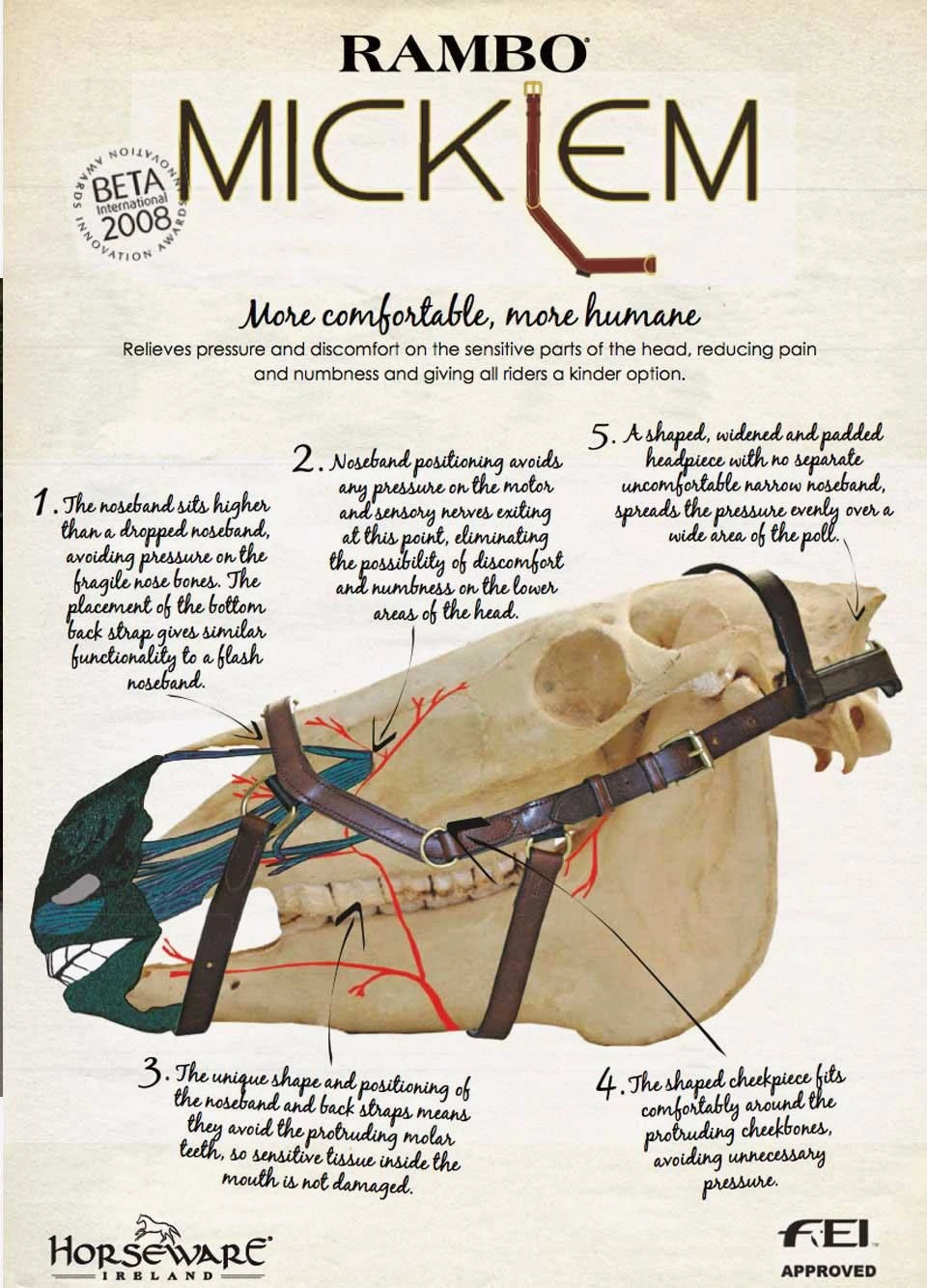 Rambo Micklem Competition Bridle - Black 5 Rambo Micklem Competition Bridle - Black - Image 3