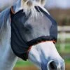 Equilibrium Field Relief Midi Fly Mask (No Ears) - Black/Orange -Equestrian Supplies Shop midinoearsflymask