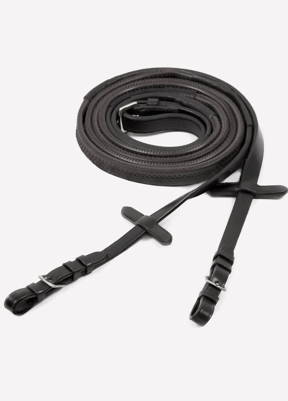 Schockemohle Neoline Rubber Reins - Black 4 Schockemohle Neoline Rubber Reins - Black - Image 2