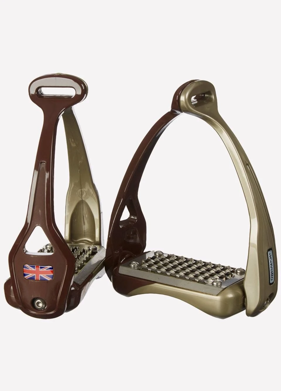Acavallo Opera Stirrups - Brown/Gold 4 Acavallo Opera Stirrups - Brown/Gold - Image 2