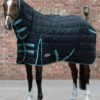 Weatherbeeta ComFiTec PP Channel Quilt Combo Heavy Stable Rug - Blk/Turq -Equestrian Supplies Shop ppchannelquiltheavyy