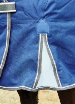 Weatherbeeta ComFiTec Premier Free II Detach-A-Neck Med - Dark Blue/Grey/White -Equestrian Supplies Shop premierfeatures4rdy