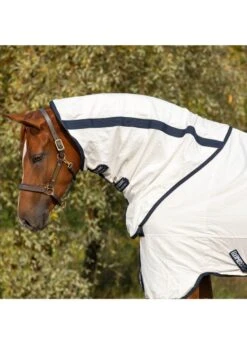 Rambo Natura Summer Sheet - White/Navy -Equestrian Supplies Shop rambonatura4rdy
