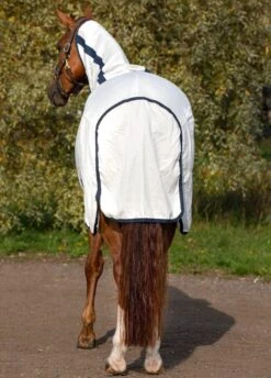 Rambo Natura Summer Sheet - White/Navy -Equestrian Supplies Shop rambonatura5rdy