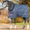 Rhino Original Stable Rug Medium - Navy Check/Indigo -Equestrian Supplies Shop rhino stable medium navy check 1rdy