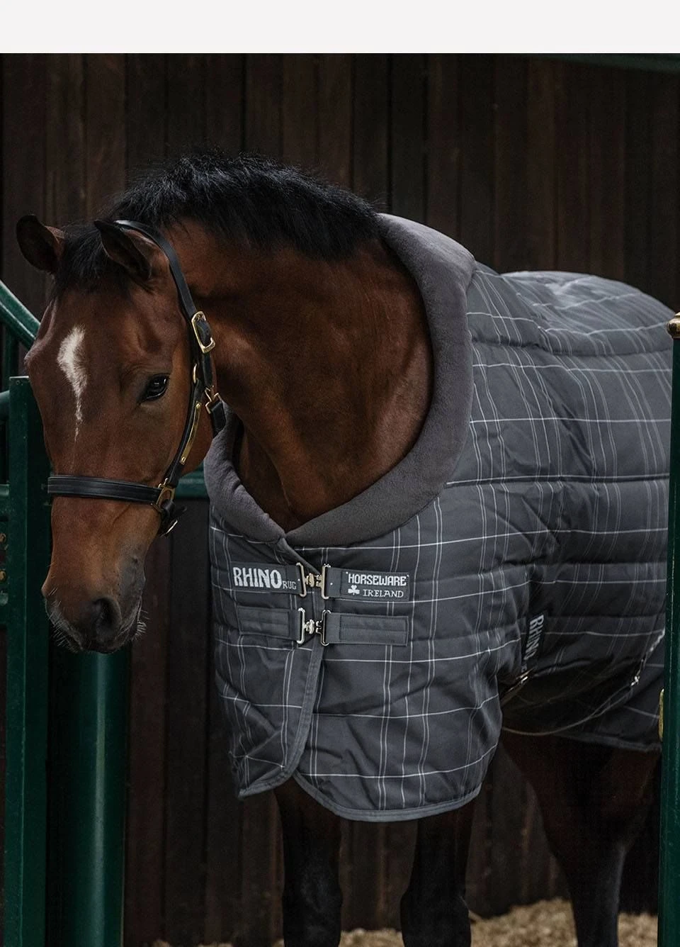 Rhino Original Medium Vari-Layer Stable Rug 250g - Charcoal/Grey/White 3 Rhino Original Medium Vari-Layer Stable Rug 250g - Charcoal/Grey/White