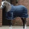Saxon Channel Quilt Standard Neck Medium Stable - Navy/White -Equestrian Supplies Shop saxon chann med std navy white 1rdy