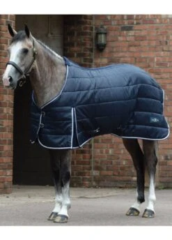 Saxon Channel Quilt Standard Neck Medium Stable - Navy/White