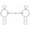 Shires Equikind Jointed 3 Ring Gag Bit - Pale Green -Equestrian Supplies Shop shires equikind 3ring palegreen 1rdy