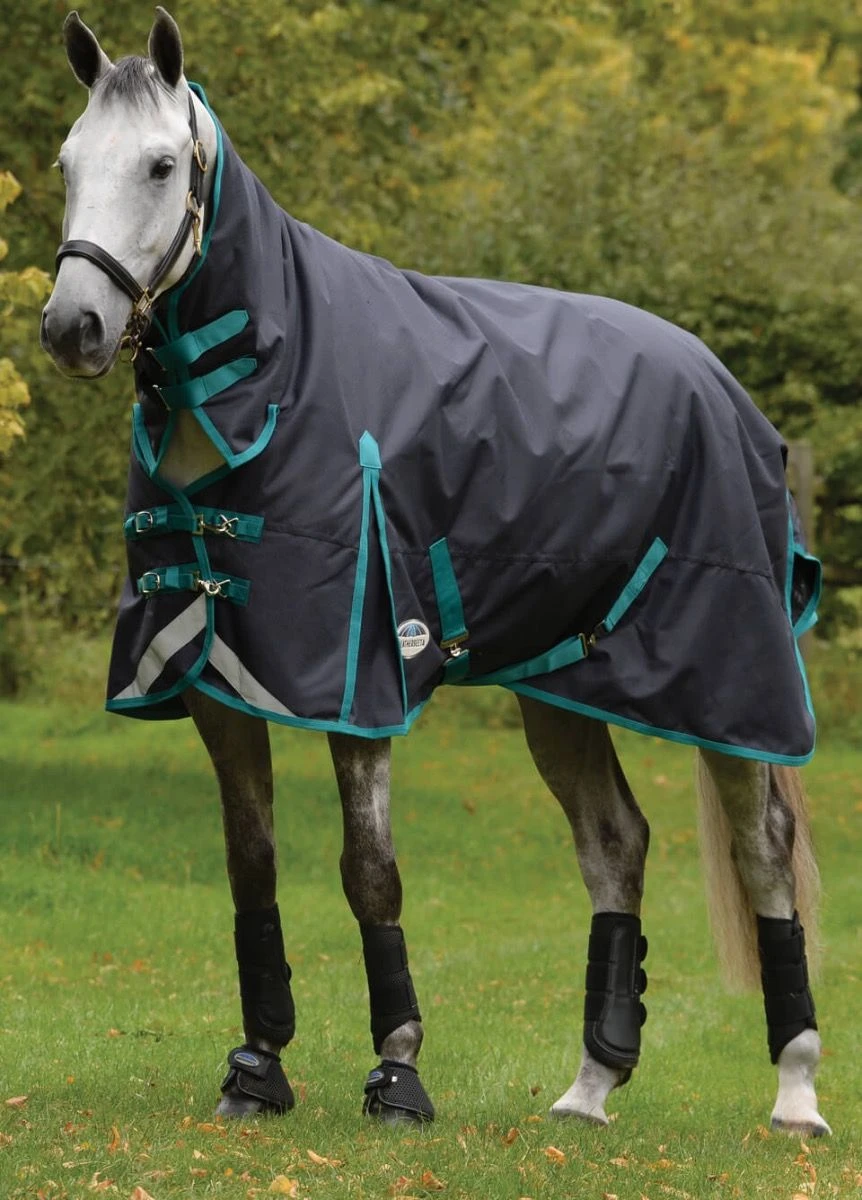 Weatherbeeta ComFITec Plus Dynamic II Combo Neck Medium - Black/Aqua 3 Weatherbeeta ComFITec Plus Dynamic II Combo Neck Medium - Black/Aqua