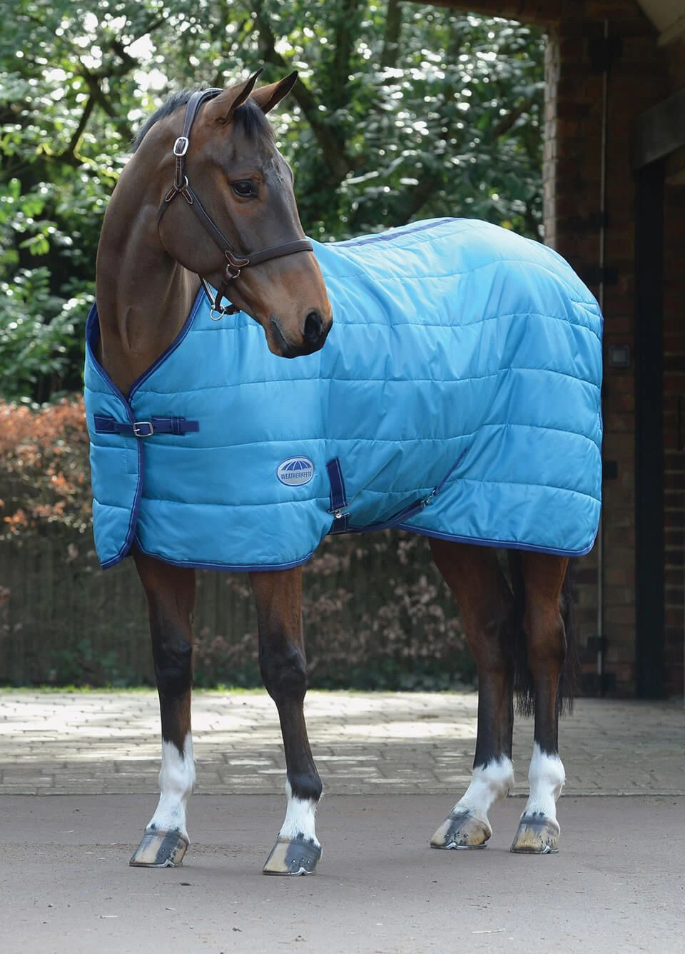 Weatherbeeta ComFiTec Channel Quilt Standard Neck Med/Lite Stable Rug - Sea Blue 3 Weatherbeeta ComFiTec Channel Quilt Standard Neck Med/Lite Stable Rug - Sea Blue