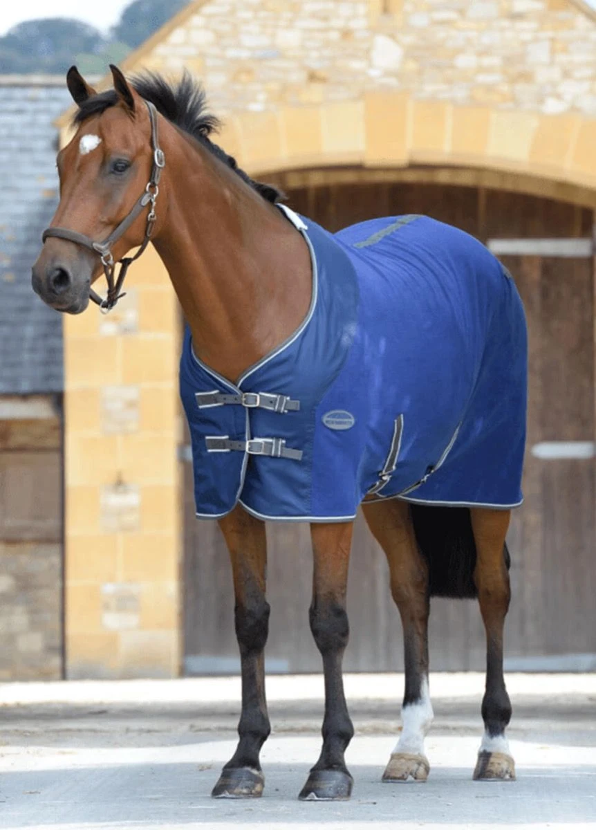 Weatherbeeta Fleece Cooler Standard Neck - Dark Blue/Grey/White 3 Weatherbeeta Fleece Cooler Standard Neck - Dark Blue/Grey/White