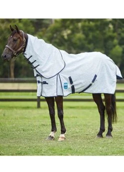 Weatherbeeta Kool Coat Combo III With Surcingles - White/Navy/Red