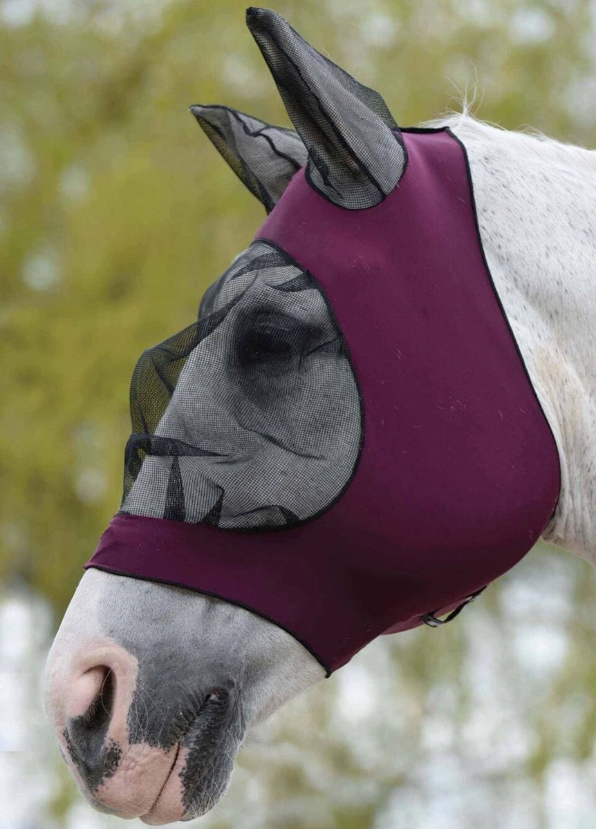 Weatherbeeta Stretch Bug Eye Saver With Ears - Purple/Black 3 Weatherbeeta Stretch Bug Eye Saver With Ears - Purple/Black