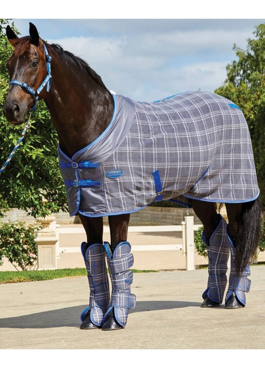 Weatherbeeta Wide Tab Travel Boots - Grey Plaid 3 Weatherbeeta Wide Tab Travel Boots - Grey Plaid