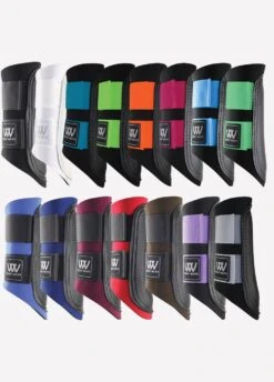 Woof Wear Club Brushing Boots - Black/ Berry -Equestrian Supplies Shop woofbrushbootscoolection