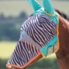 Shires Zeb-Tek Fly Mask - Zebra 2 Shires Zeb-Tek Fly Mask - Zebra -Equestrian Supplies Shop zebraflymaskteal3rdy